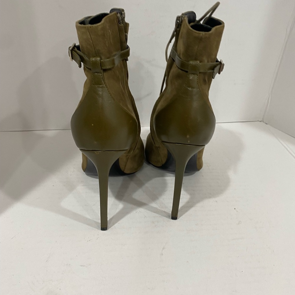 Saint Laurent open toe suede ankle bootie - Picture 4 of 8